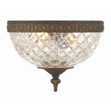 Radley Crystal Flush Mount 8" English Bronze