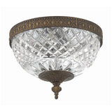 Radley Crystal Flush Mount 8" English Bronze