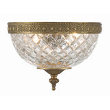Radley Crystal Flush Mount 8" Olde Brass