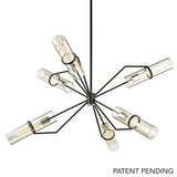 Raef Chandelier - Texture Black with Polished Nickel by Troy Lighting
