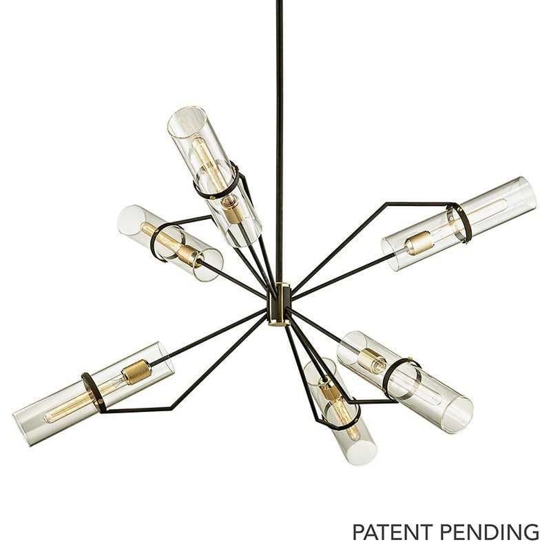 Raef Chandelier - Textured Bronze with Brushed Brass by Troy Lighting