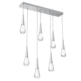Raindrop Linear Suspension By Hammerton, 7 Light, Finish: Classic Silver
