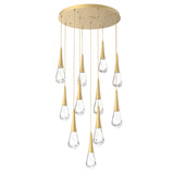 Raindrop Multi-Light Chandelier By Hammerton, Number Of Light: 11 Light, Finish: Gilded Brass