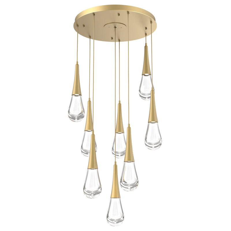 Raindrop Multi-Light Chandelier By Hammerton, Number Of Light: 8 Light, Finish: Gilded Brass