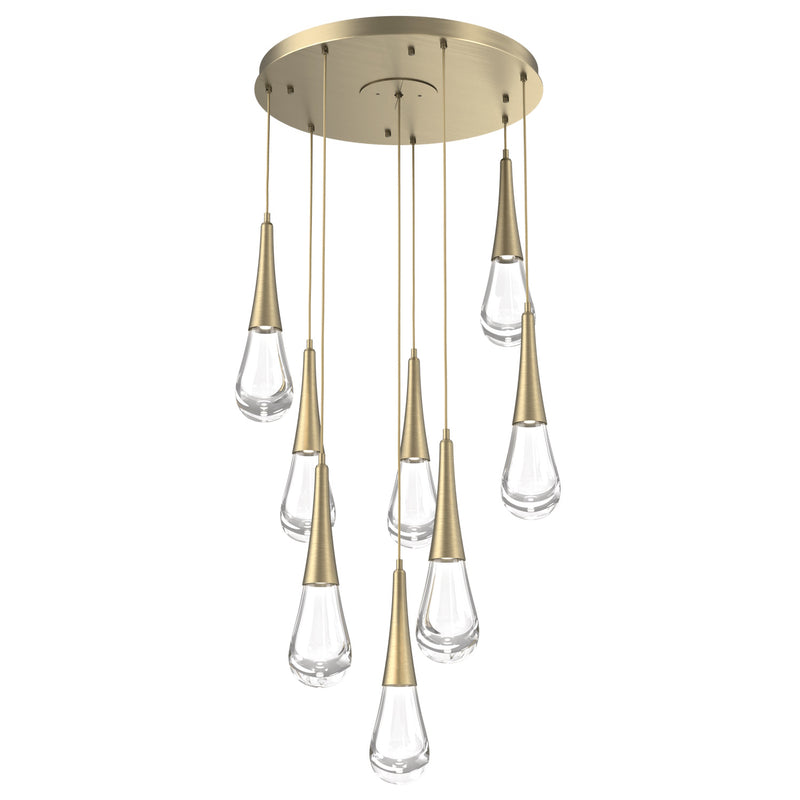 Raindrop Multi-Light Chandelier By Hammerton, Number Of Light: 8 Light, Finish: Heritage Brass