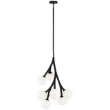 Rami Pendant Light Medium Black By Matteo- Front View