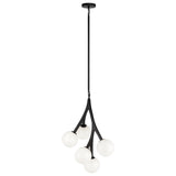 Rami Pendant Light Small Black By Matteo- Front View
