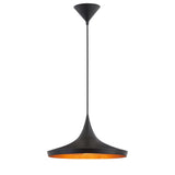 Ramos Pendant Light by Eurofase - Matte Black with Gold-Black Mix Interior