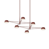 Ray Chandelier Large Oxide Red Oxid Red Aluminium By Sonneman