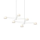Ray Chandelier Large Warm Gray Opal White Acrylic By Sonneman