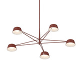 Ray Chandelier Medium Oxide Red Oxide Red Aluminium By Sonneman