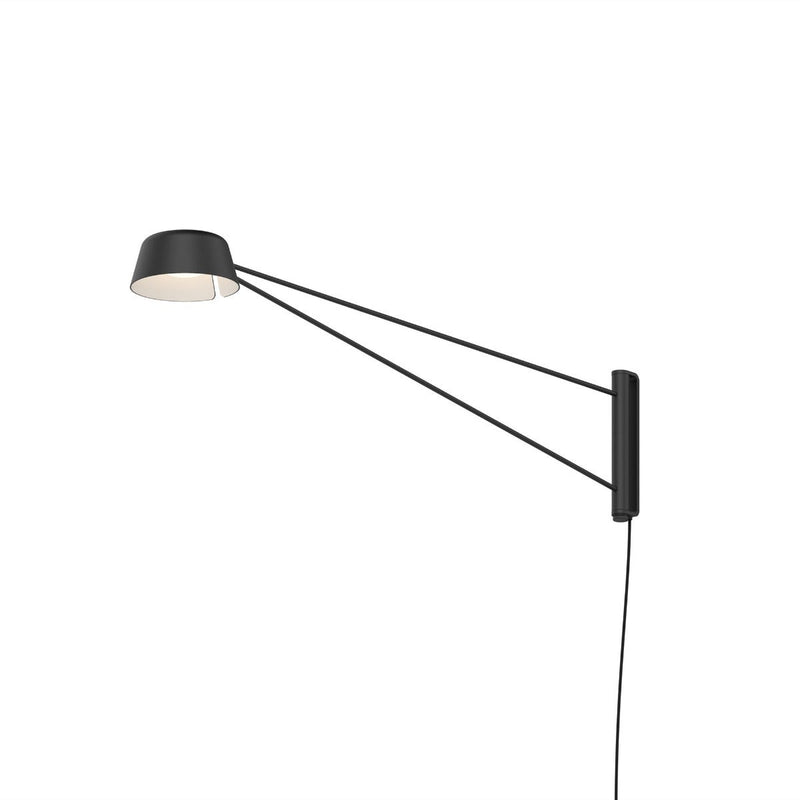 Ray Wall Lamp Satin Black Satin Black Aluminium Long By Sonneman