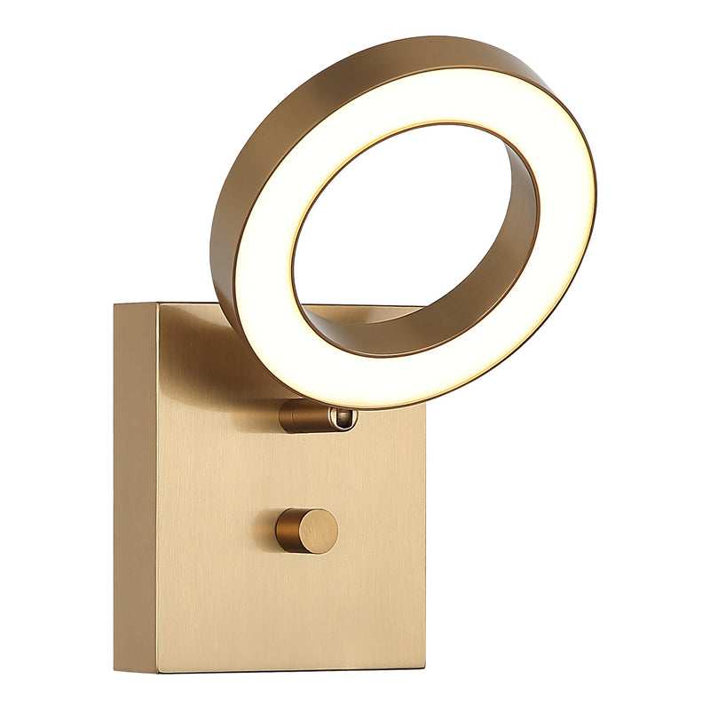 Realm Wall Sconce 5 Inch Aged Gold Brass