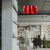 Red Medium Skala Pendant Light by Traum in Library