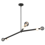 Reese Chandelier — 53 Inch, Urban Bronze, Smoked Glass