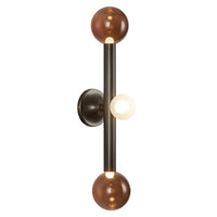 Reese Vanity Light — Urban Bronze, Amber Glass