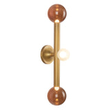 Reese Vanity Light — Vintage Brass, Amber Glass
