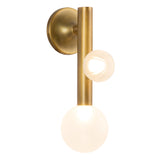 Reese Wall Sconce — Vintage Brass, Opal Glass