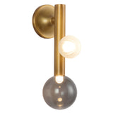 Reese Wall Sconce — Vintage Brass, Smoked Glass