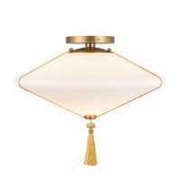 Reeve Flush Mount — Brushed Gold/Opal Glass