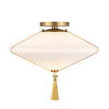 Reeve Flush Mount — Brushed Gold/Opal Glass