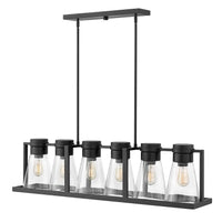 Refinery Medium Six Light Linear - Black - by Hinkley