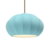 Oval Fluted Ceramic Pendant
