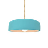 Reflecting Pool Beige Twisted Cord Ceramic Small Spire Pendant by Justice Design