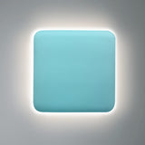 Reflecting Pool Ceramic Small Square Backlit ADA Color Selectable Wall Sconce by Justice Design