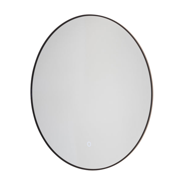 Reflections Oval LED Mirror Matte Black Large By Artcraft