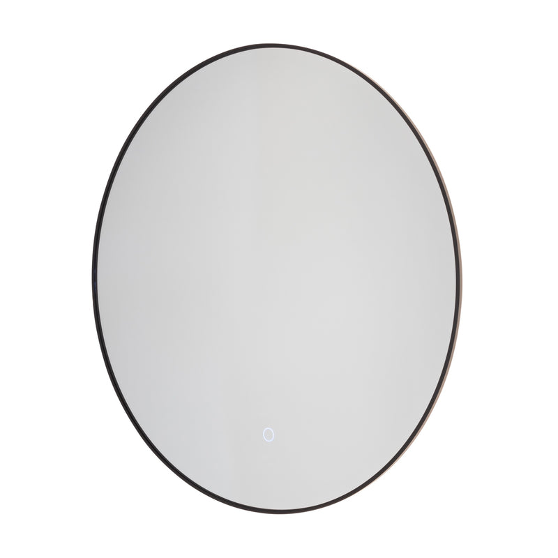 Reflections Oval LED Mirror Matte Black Large By Artcraft