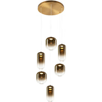 Refrax 6 Light Chandelier Aged Gold Brass By Matteo