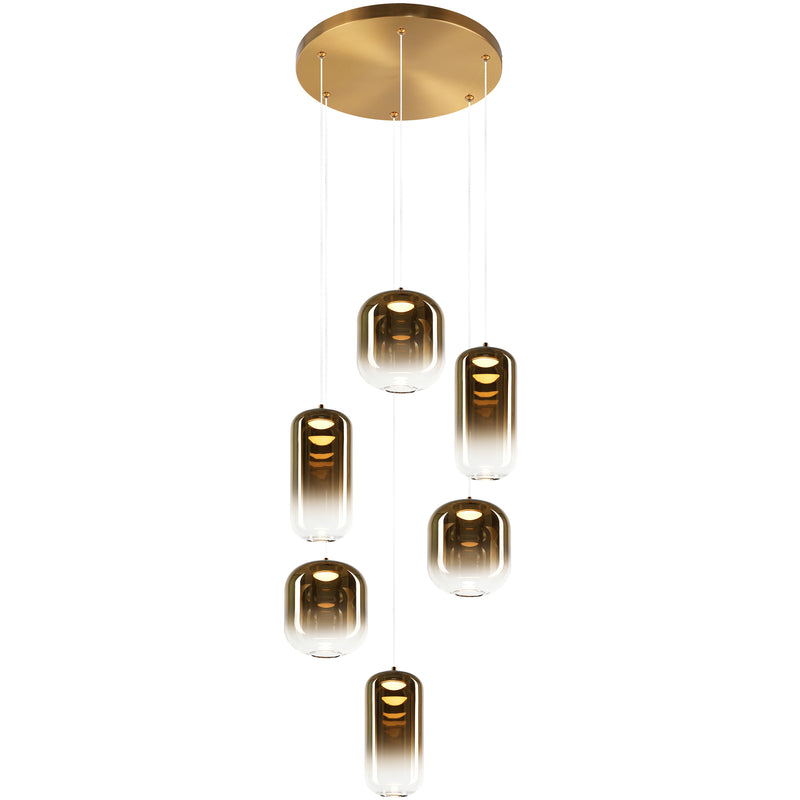 Refrax 6 Light Chandelier Aged Gold Brass By Matteo