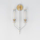 Regent Wall Sconce Light French Gray / Natural Aged Brass by Maxim Lighting