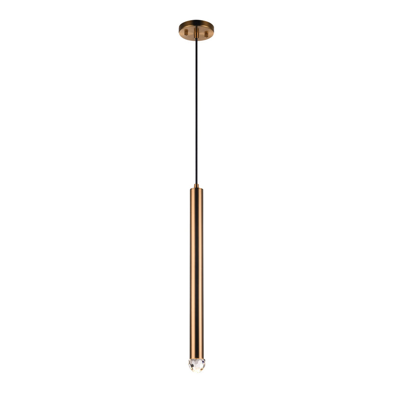 Reign Pendant 2 Inch Aged Gold Brass