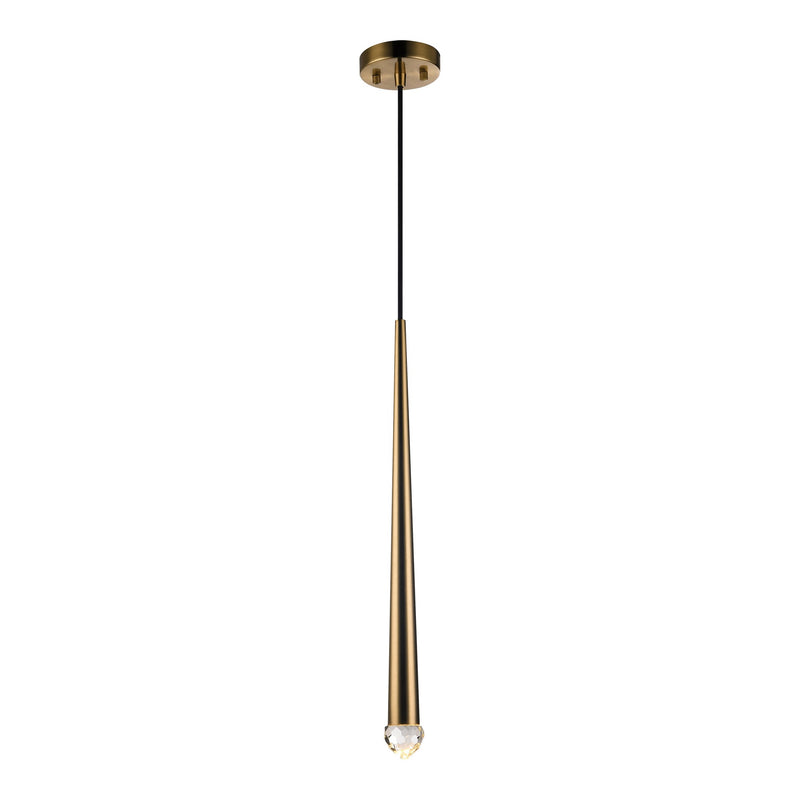 Renaie Pendant 2 Inch Aged Gold Brass