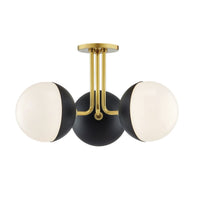 Renee Semi Flush - Aged Brass