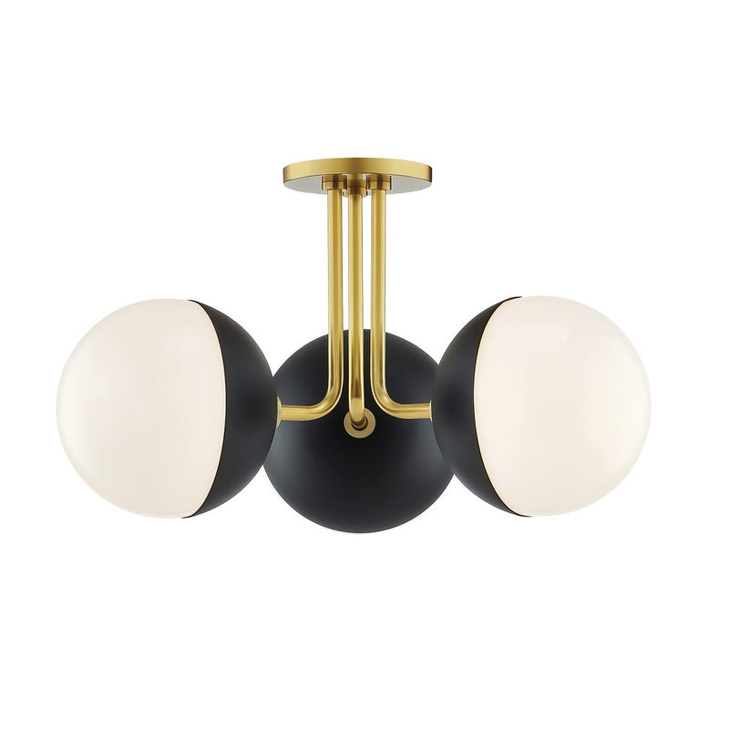 Renee Semi Flush - Aged Brass