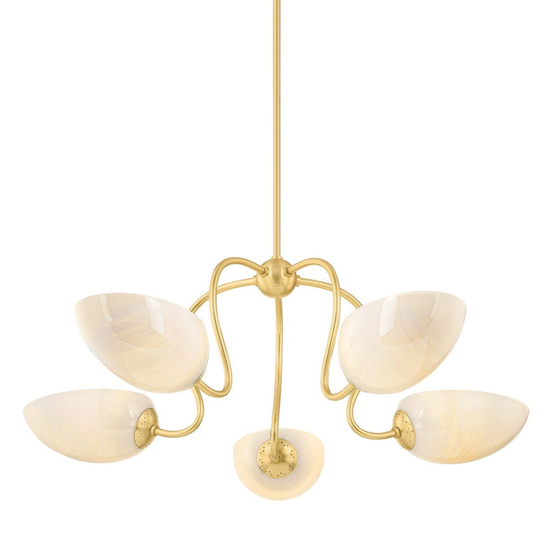 Reva Chandelier - Aged Brass