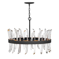 Revel Medium Single Tier Chandelier - Black - by Fredrick Ramond