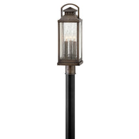 Revere Large Post Mount Lantern - Blackened Brass - by Hinkley
