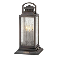 Revere Medium Pier Mount Lantern - Blackened Brass - by Hinkley