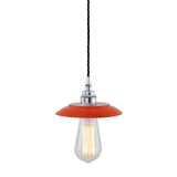 Reznor Pendant - Chrome / Orange Shade