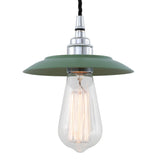 Reznor Pendant - Chrome / Sage Green Shade
