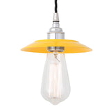Reznor Pendant - Chrome / Yellow Shade