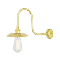 Reznor Swan Neck Wall Light - Polished Brass