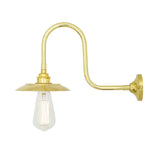 Reznor Swan Neck Wall Light - Polished Brass