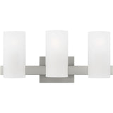 Rhode Vanity Light — 19 5/8", Etched, Brushed Steel