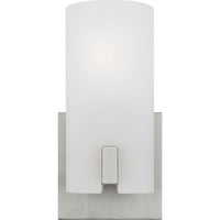 Rhode Vanity Light — 4 7/8", Etched, Brushed Steel