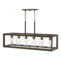 Rhodes Medium Six Light Linear - Warm Bronze - by Hinkley